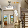 42" LED Ceiling Fan with Light Kitchen Living Room Retractable Blades & Remote