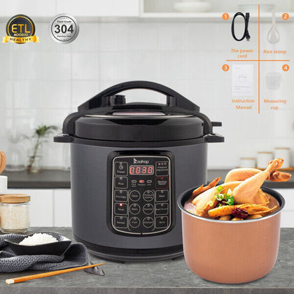 13in1 6L Electric Pressure Cooker Stainless Steel Multi Function Steam Cooker