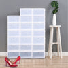 20PCS Large Plastic Shoe Storage Boxes Drawer Stackable Foldable Organiser Clear