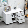 Rolling Wood Office Storage Cabinet Drawers Wheels File Cabinet Lockable Rolling