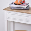 White Console Table Hallway Side Desk w/ Drawer 2 Shelves Worktop Retro Elegant