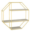 Wall Mounted Geometric Octagon Floating Shelf Storage Rack Living Room Bedroom