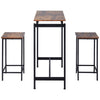 Bar Table Set Breakfast Table and 2 Stools Dining Table Chairs Kitchen Furniture