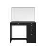 Birlea Ava 5 Drawer Dressing Table with Mirror Vanity Desk Make Up Black