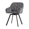 2 Swivel Velvet Dining Chairs Rotatable Metal Legs Kitchen Chairs CLIPOP Modern