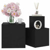 Living Room Modern Side Tables 3 pcs Black Chipboard