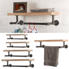 Wall Mounted Clothes Rail Bathroom Kitchen Shelf Hanging Wardrobe Display Rack