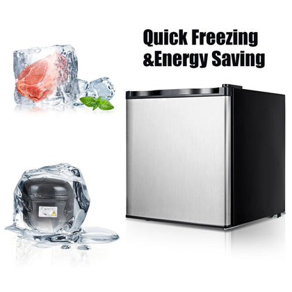 Compact Refrigerator Portable Upright Freezer Mini Fridge 31L Capacity Stainless