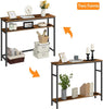 Slim Hallway Console Table Narrow Industrial Display Unit Desk Sideboard Metal