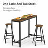 Pub Kitchen Height Bar Table Stool Dining Bistro Combination 1 Table +2 Chairs