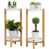 2Pcs Minimalism Corner Plant Stands Flower Holder Side Display Rack Indoor Decor
