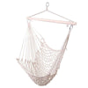 Comfort Hanging Rope Hammock Swing Chair Macrame Soft Outdoor Indoor Seat Beige