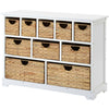 Large Chest of Drawers with Baskets Solid Wood Hallway Bedroom Living Room