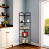 3/5-Tier Metal Corner Shelf Storage Rack Organiser Ladder Display Bookshelf Home