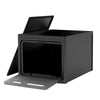 Black Plastic Storage Drawers Storage Chest on Wheels Removable File Cabinet