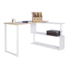 L-Shaped Computer Desk Corner Writing Study Workstation with shelves Home Office