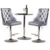 Crushed Velvet Bar Stools High Lift Swivel Stool Hub Club Cafe Breakfast Chairs