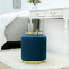 Sophia Velvet Footstool Pouffe Round Footrest Makeup Dressing Table Stool