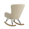 Occasional Lambswool Teddy Fabric Rocking Chair Swivel Armchair Lounge Sofa Seat