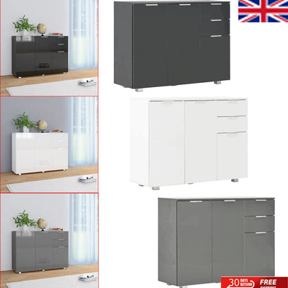 Modern Sideboard High Gloss Cabinet Storage Unit Chest Cupboard Home Furniture