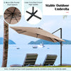 Patio Square Offset Umbrella Garden Cantilever Parasol Large Outdoor Sun Shade