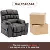 Electric Riser Recliner Chair Fabric Massage Heat Single Sofa Armchair Grey