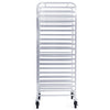 20 Tier Rolling Aluminum Bakery Rack Large Home Commercial Kitchen Bun Pan Shelf