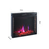 Electric Fireplace Glass Fire Mantel Set Wall Insert/Standing Heater With Remote