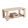 Beech Wooden 2 Tier Coffee Table Sofa Lounge Tea Table Livingroom with Drawer UK