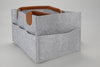 Baby Diaper Organizer Caddy Felt Changing Nappy Kids Storage Carrier Bag Grey .