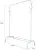 Heavy Duty Clothes Rail with Shelves 5ft Floored Clothing Hanger Garment Rack UK