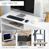 Modern Computer Work Desk Table Study Shelf Drawer Writing Station White