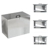 Lockable Outdoor Storage Box Garden Patio Galvanized Chest Lid Animal Feed Bins