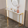 47" Large Marble Console Table Narrow Side Table Entryway Hallway Skinny Table