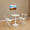 Breakfast Bar Table & 2/4 Folding Stool Chairs Set Kitchen Dining Room Furniture