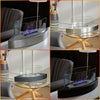 Bio Ethanol Burner Tabletop Black/Sliver Fireplace Glass Burner Fire Bioethanol