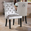 2pcs Crushed Velvet Dining Chairs Kitchen Dining Room Restaurant Knocker Chair