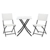 Three-Piece Rattan Garden Furniture 2 Seat Bistro Table Chair Outdoor Patio Set