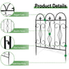 5 Reusable Decorative Garden Fence 24x25inch Coated Metal Wire Fencing Yard Path