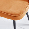 Dining Table & Chairs Set 4/6 Velvet Fabric Padded Seat Kitchen Furniture