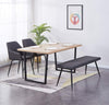 Soft Velvet Long Seat Bench Dining Chairs Padded Metal Legs Lounge Stool Bed End