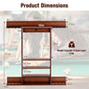 Billiards Pool Cue Rack Wall Mounted Billiard Stick Holder Made of Solid Pine