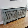 Radiator Cover Extra Large Grey Painted MDF Wood Cross Grill Heating Cover Home