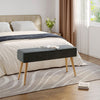 Slim Entryway Shoe Stool Bedroom Bed End Bench Home Footrest Footstool Wood Legs