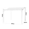 3m Steel Garden Shelter Car Port Canopy Pergola Carport Lean to Roof Patio Cover