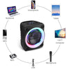 8" Portable Bluetooth Karaoke Machine LED Rechargeable Speaker w/Mic Kids Adults