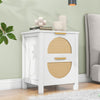 2 Drawer Rattan Bedside Tables Set of 2 Cabinet Bedroom Storage Nightstand NP