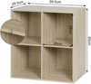 WOLTU Bookcase Book Shelf 4 Cube Storage Units Wood Storage Shelves for Bedroom