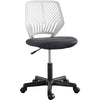 Armless Desk Chair Small Desktop Chair Swivel Study Chair for Small Space Grey