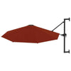 Wall-Mounted Parasol & Metal Pole Umbrella Patio Parasol Garden Umbrella